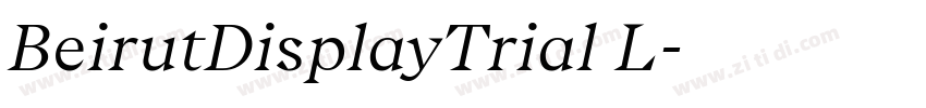 BeirutDisplayTrial L字体转换 BeirutDisplayTrial L字体转换